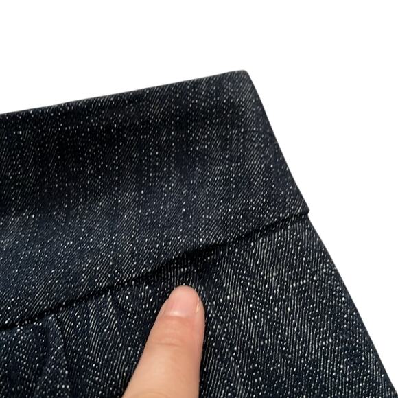 Mango‎ Suit Women’s Dark Blue Jean Like Lined Pockets A-Line Mini Skirt Size 6 - Picture 5 of 8